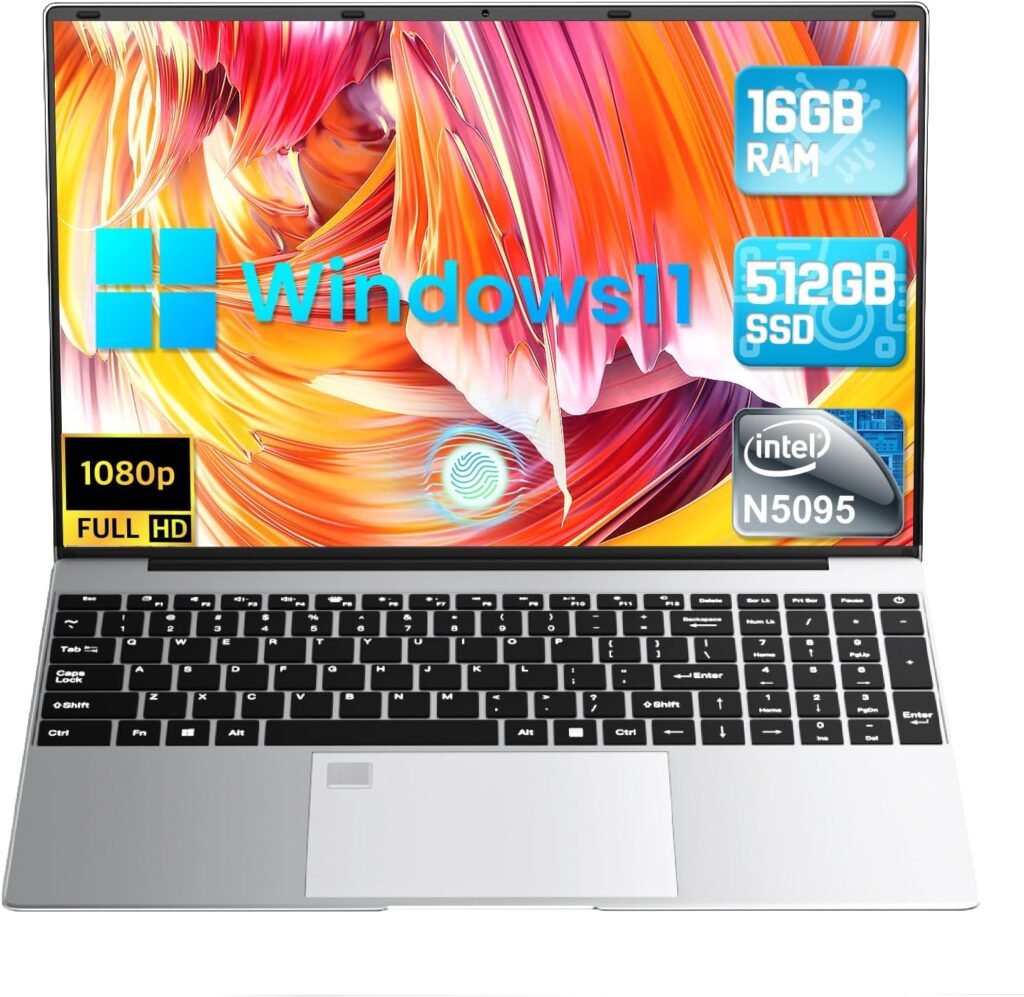 ANPCOWER 2024 Latest 15.6 Laptop with 2.0GHz Intel Processor(up to 2.9GHz), 16GB DDR4 RAM, 512GB SSD, Windows 11 Laptop Computer with IPS FHD 1080P Display, 5G/2.4Ghz WiFi, USB 3.0, Bluetooth 4.2