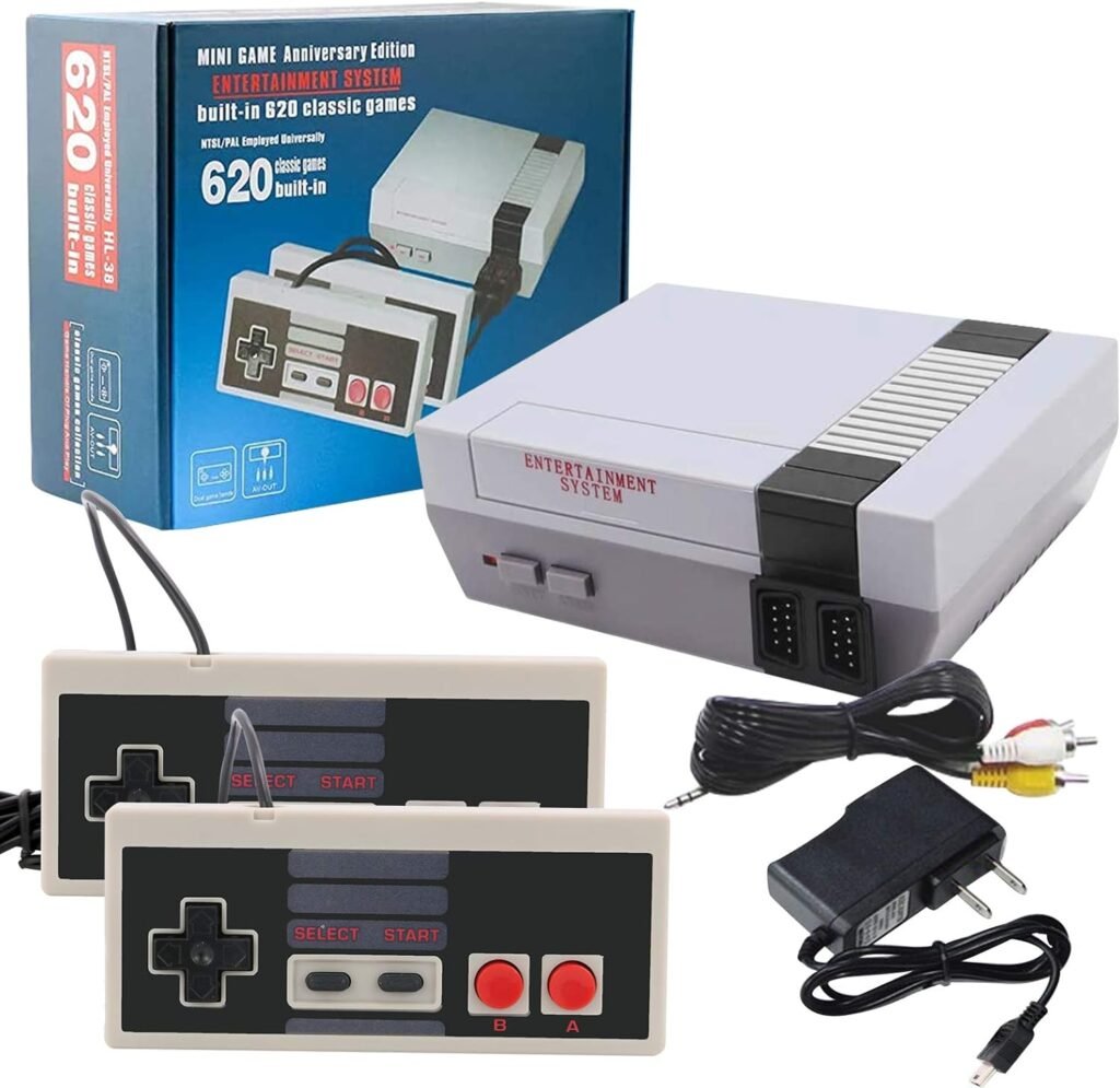 Classic Mini Retro Gaming Console - AV Input Old School Systems with built in 620 games for Valentine/Birthday/Thanksgiving/Christmas Gift