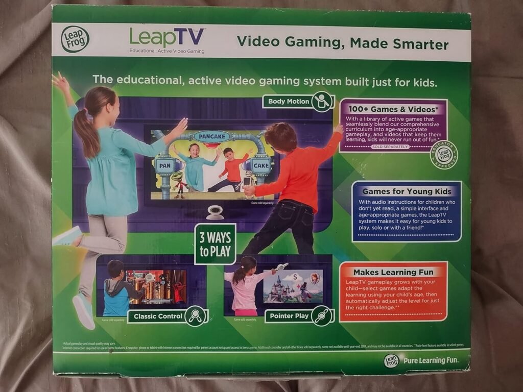 LeapFrog LeapTV Educational Active Video Gaming System Fun Time On Living Room For kid-Family Best Easy Way To Educated Your Kids