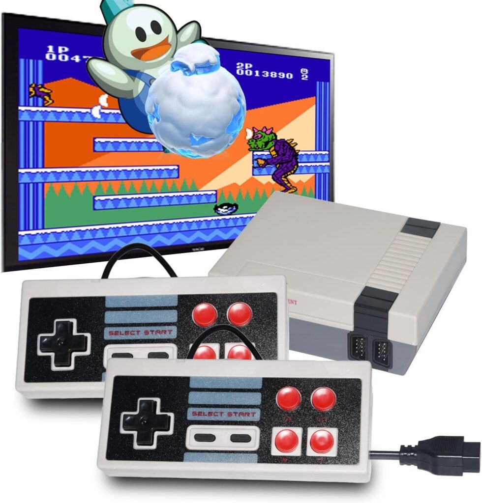 SHMILYS Classic Mini Console 8-Bit Video Retro Game System Built-in with 777 Classic Old-School Games Dual Players Mode Console for Adults Kids Christmas/Birthday/Thanksgiving/Valentine Gift