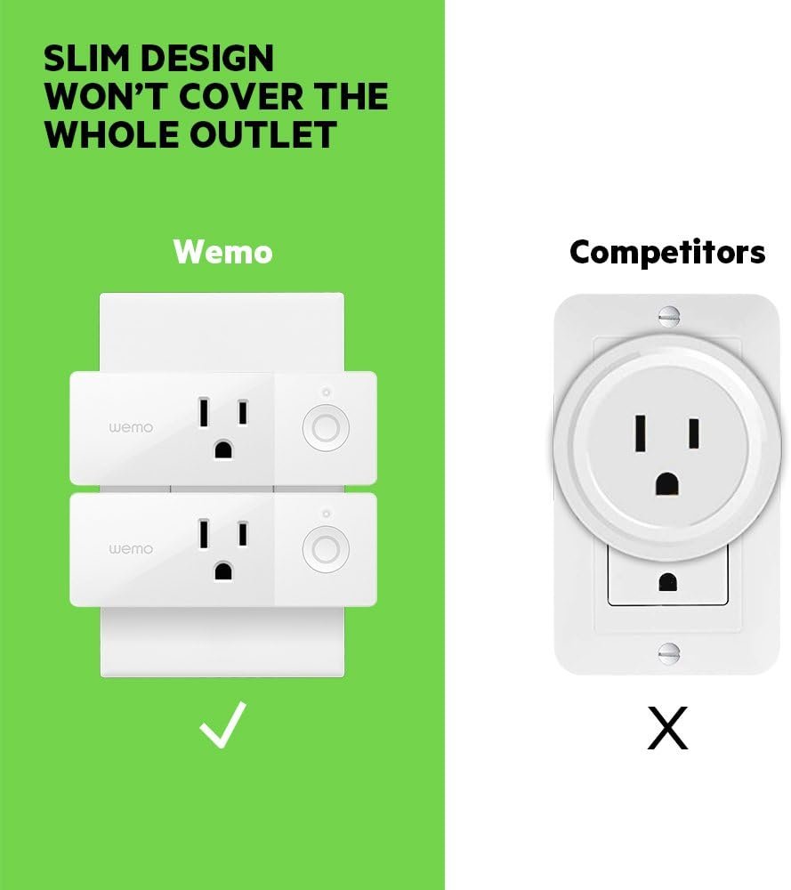 Wemo Smart Plug with Thread - Smart Outlet for Apple HomeKit - Smart Home Products, Smart Home Lighting, Smart Home Gadgets - Homekit Smart Plug - Tech Gifts - Works W/ Apple iPhone, Easy NFC Set Up