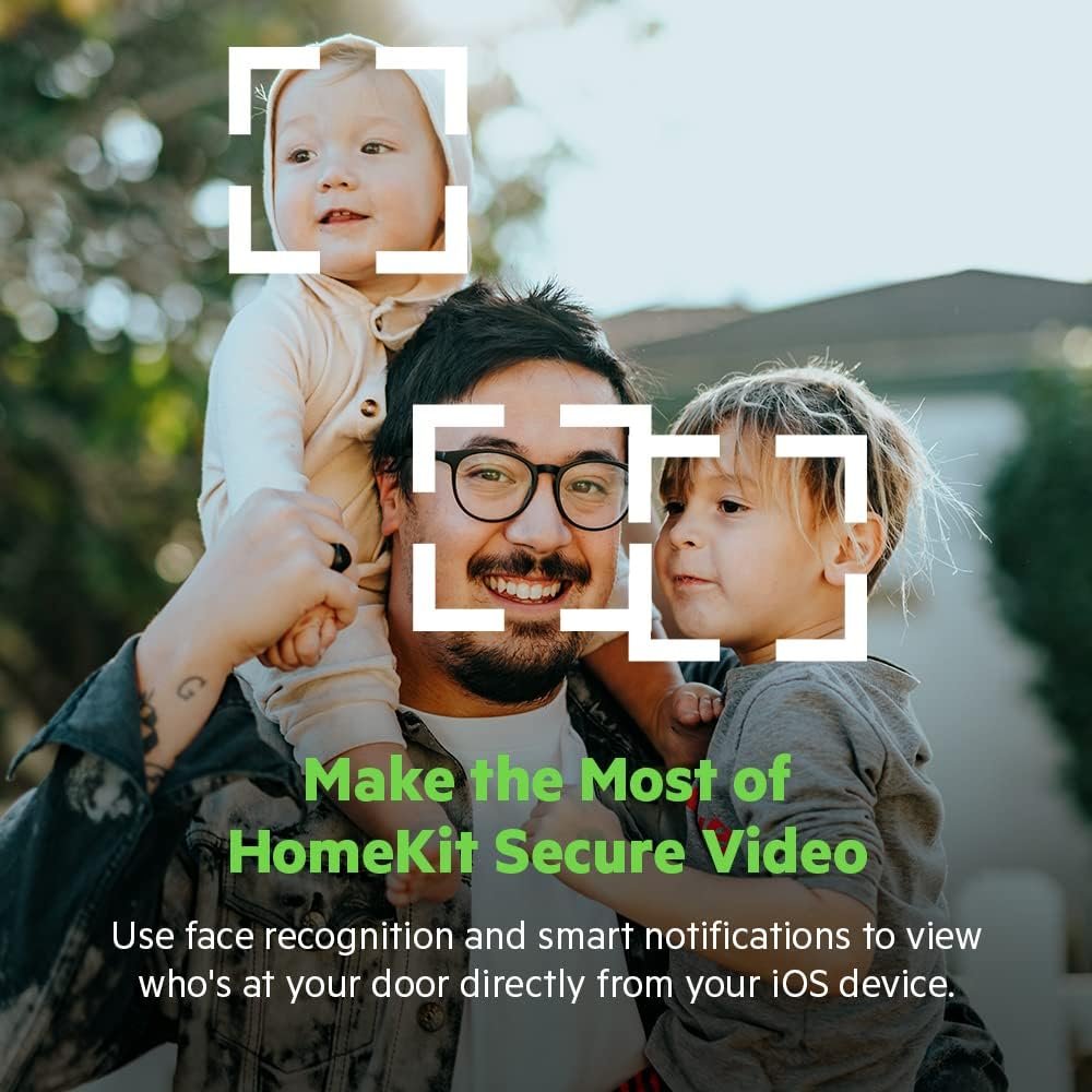 WeMo Smart Video Doorbell - Apple HomeKit Secure Video with HDR - Smart Home Products Video Doorbell Camera - Ring Doorbell for Security Camera System - WiFi Camera Doorbell w/ 223° FOV  2-Way Audio