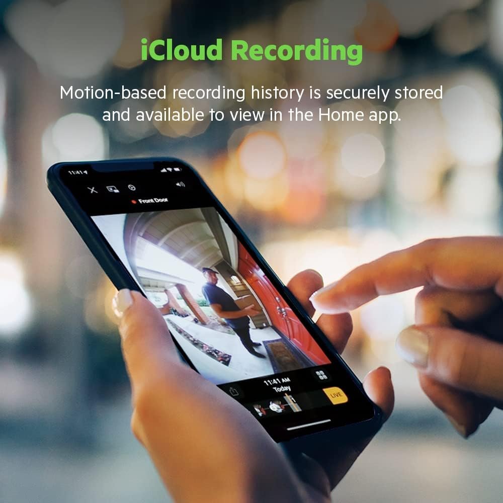 WeMo Smart Video Doorbell - Apple HomeKit Secure Video with HDR - Smart Home Products Video Doorbell Camera - Ring Doorbell for Security Camera System - WiFi Camera Doorbell w/ 223° FOV  2-Way Audio