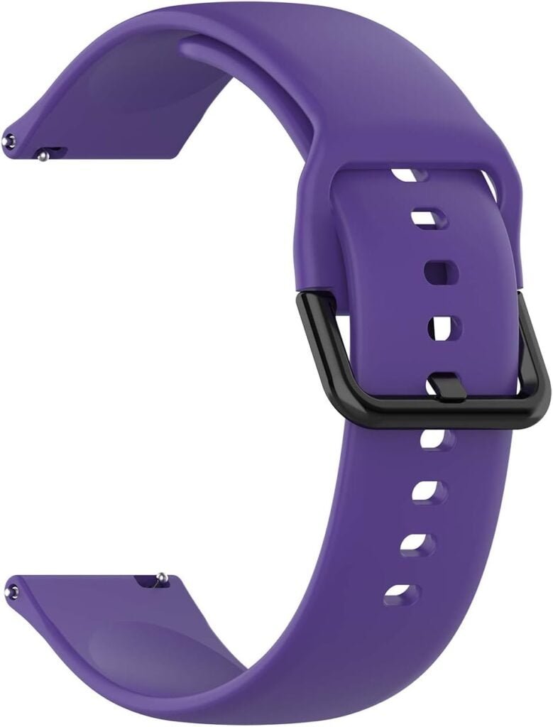 E ECSEM Bands Compatible with iTech Fusion 2/ iTech Fusion 2R Replacement Watch Straps Classic Soft Silicone Lightweight Breathable Quick Fit Wristband for iTech Fusion 2 Smartwatch, Soft and Durable