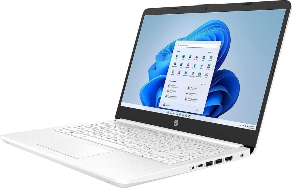 HP Newest 14 Ultral Light Laptop for Students and Business, Intel Quad-Core N4120, 8GB RAM, 192GB Storage(64GB eMMC+128GB Micro SD), 1 Year Office 365, Webcam, HDMI, WiFi, USB-AC, Win 11 S