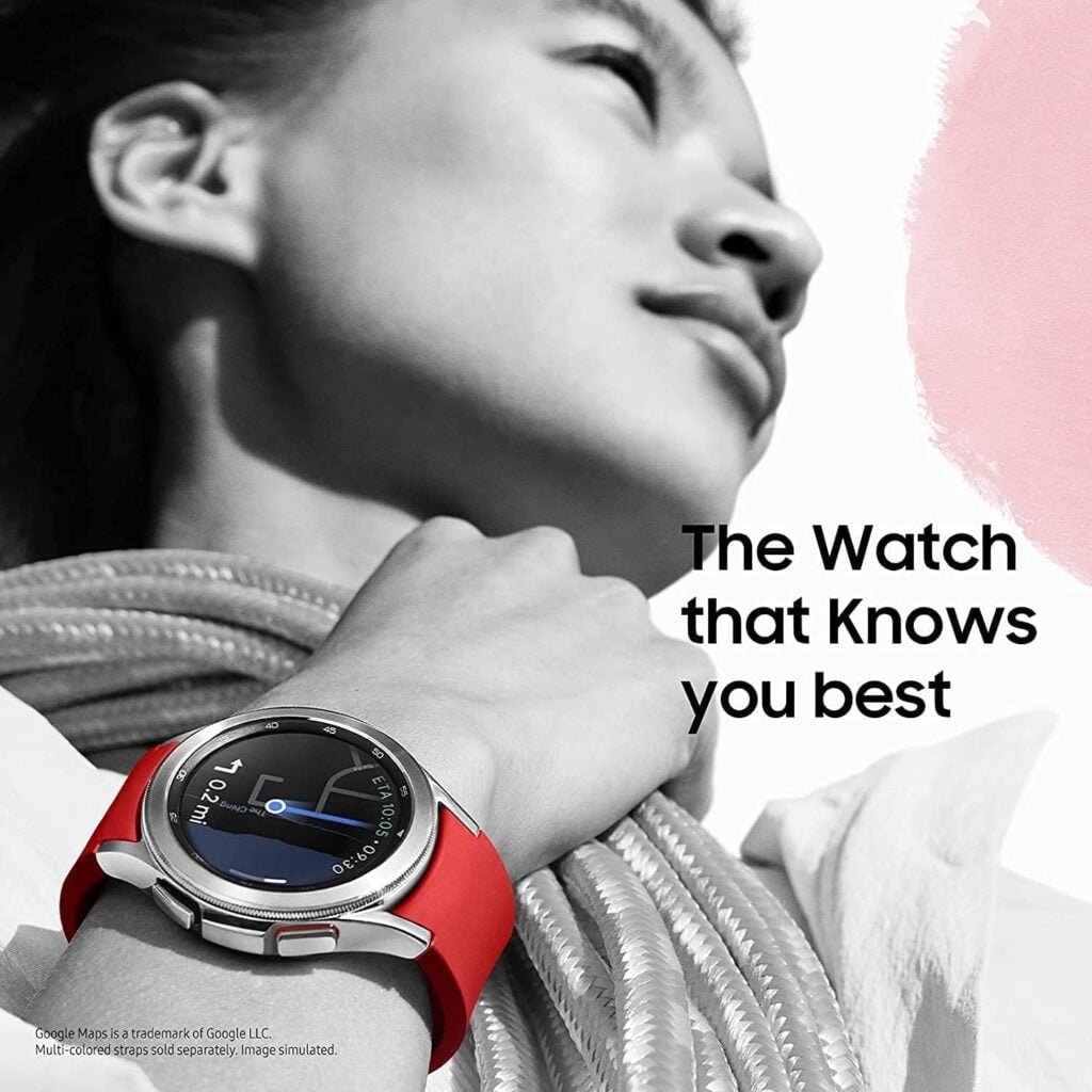 SAMSUNG Galaxy Watch 4 Classic 46mm Smartwatch with ECG Monitor Tracker for Health, Fitness, Running, Sleep Cycles, GPS Fall Detection, Bluetooth, US Version, Silver