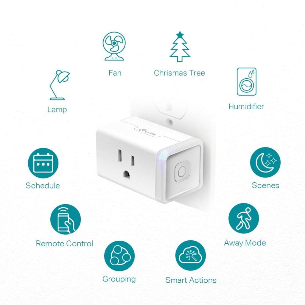 Kasa Smart Plug HS103P2, Smart Home Wi-Fi Outlet Works with Alexa, Echo, Google Home  IFTTT, No Hub Required, Remote Control,15 Amp,UL Certified, (Pack of 2) White