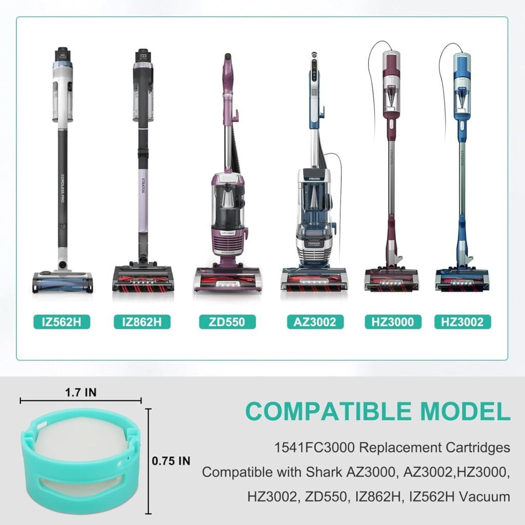 Replacement for Shark 1541FC3000 Vacuum Odor Neutralizer Technology Replacement AZ3000 AZ3002 IZ862H IZ562H HZ3000 ZD550 HP301 HP302, 4 Pack