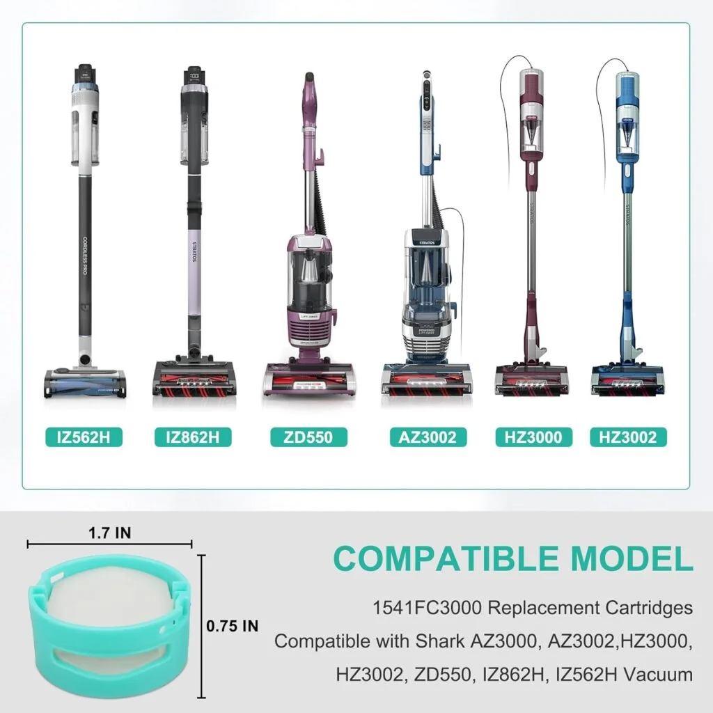 Replacement for Shark 1541FC3000 Vacuum Odor Neutralizer Technology Replacement AZ3000 AZ3002 IZ862H IZ562H HZ3000 ZD550 HP301 HP302, 4 Pack